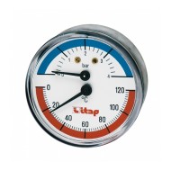Термоманометр 1/2" 4 бар, 120 С, 63мм гор. (зад. подкл.) ITAP (485)