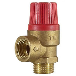 Клапан предохранительный для отопления  1/2"ш-6бар красный TIM BL22MF-K-6