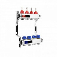 Коллектор.блок с расходомерами, нерж сталь Varmega VM15104 ВР 1", 4 х 3/4" EK
