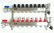 Коллектор. блок из нерж. стали с расходомерами 1", 8 x 3/4", евроконус TIM (KAS5008)